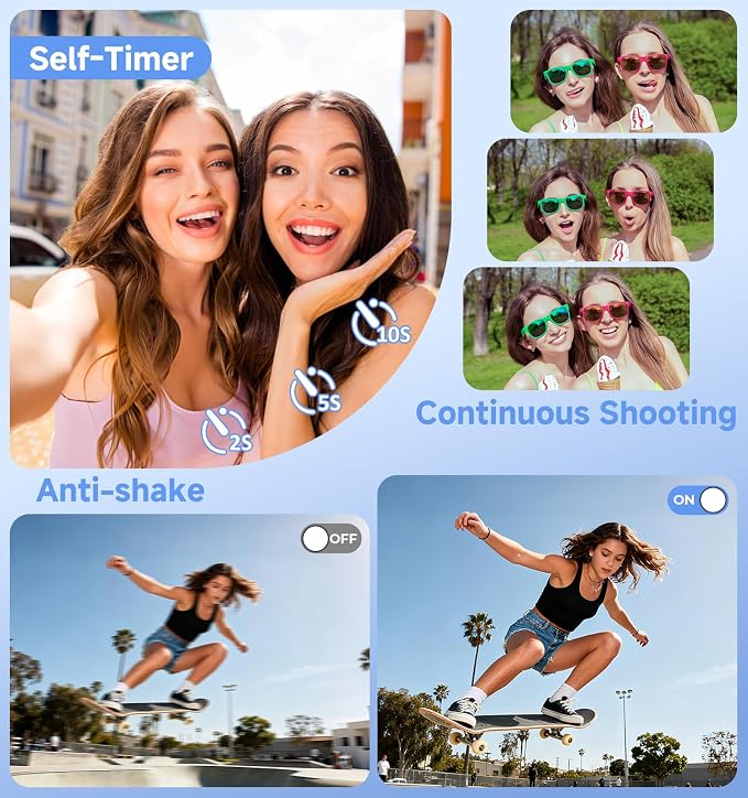 Digital Camera, 2026 Upgraded 56MP Dual Screens Camera