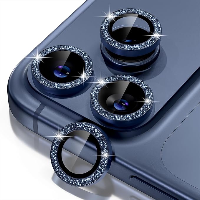 Misea Compatible for iPhone 17 Pro/iPhone 17 Pro Max Camera Lens Protector Bling
