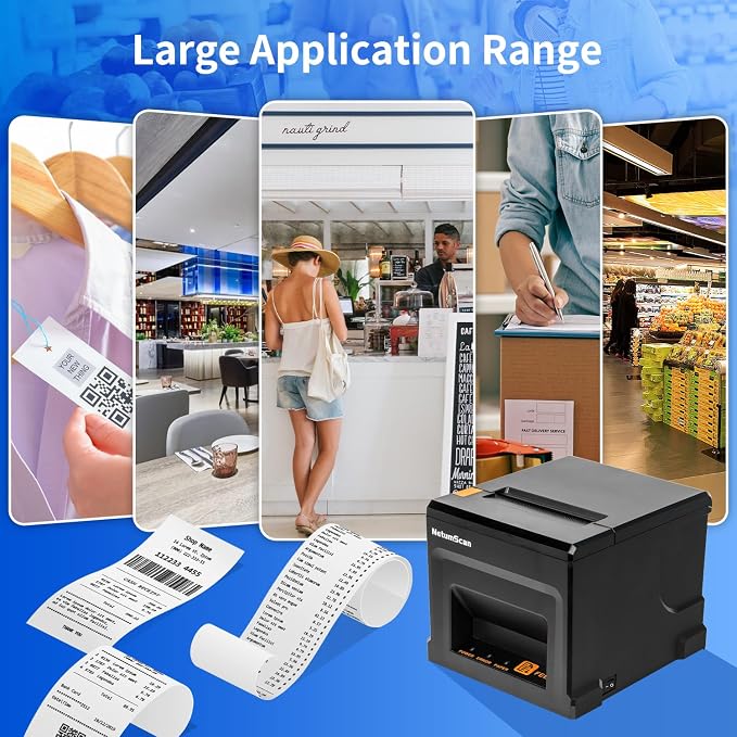 NetumScan 80mm POS Receipt Printer 300mm/s USB Thermal Receipt Printer