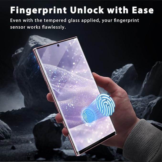 V-PORYADKU 2 Pack for Samsung Galaxy S22 Ultra Screen Protector + 2 Pack Camera