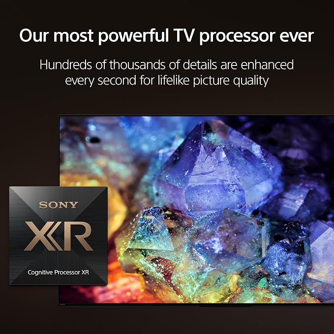 Sony XR77A95L 77 Inch QD-OLED 4K UHD Smart Google TV with AI Upscaling and 5 Year Amber Protection Plan (2023)