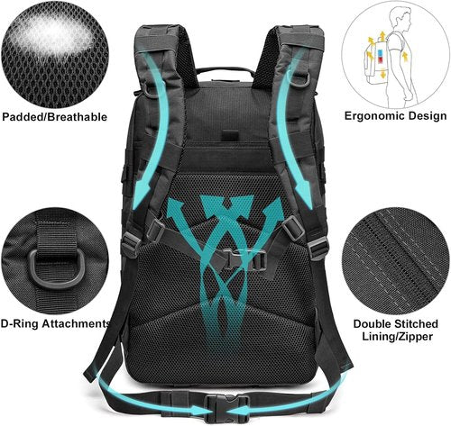 G4Free 45L Military Tactical Backpack - Versatile Molle Pack for Survival & Travel