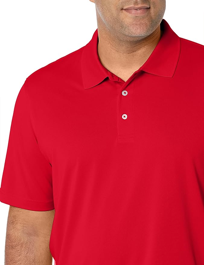 Amazon Essentials Mens Golf Polo Shirt, Moisture-Wicking Quick Dry, Short Sleeve