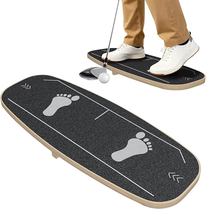 Golf Pressure Plate, Golf Weight Shift Board, Golf Swing Trainer, Improve Weight Shift, Balance & Accuracy - Golf Training Aid for Increased Power & Control, Teaching Tool for Club Practice & Drills