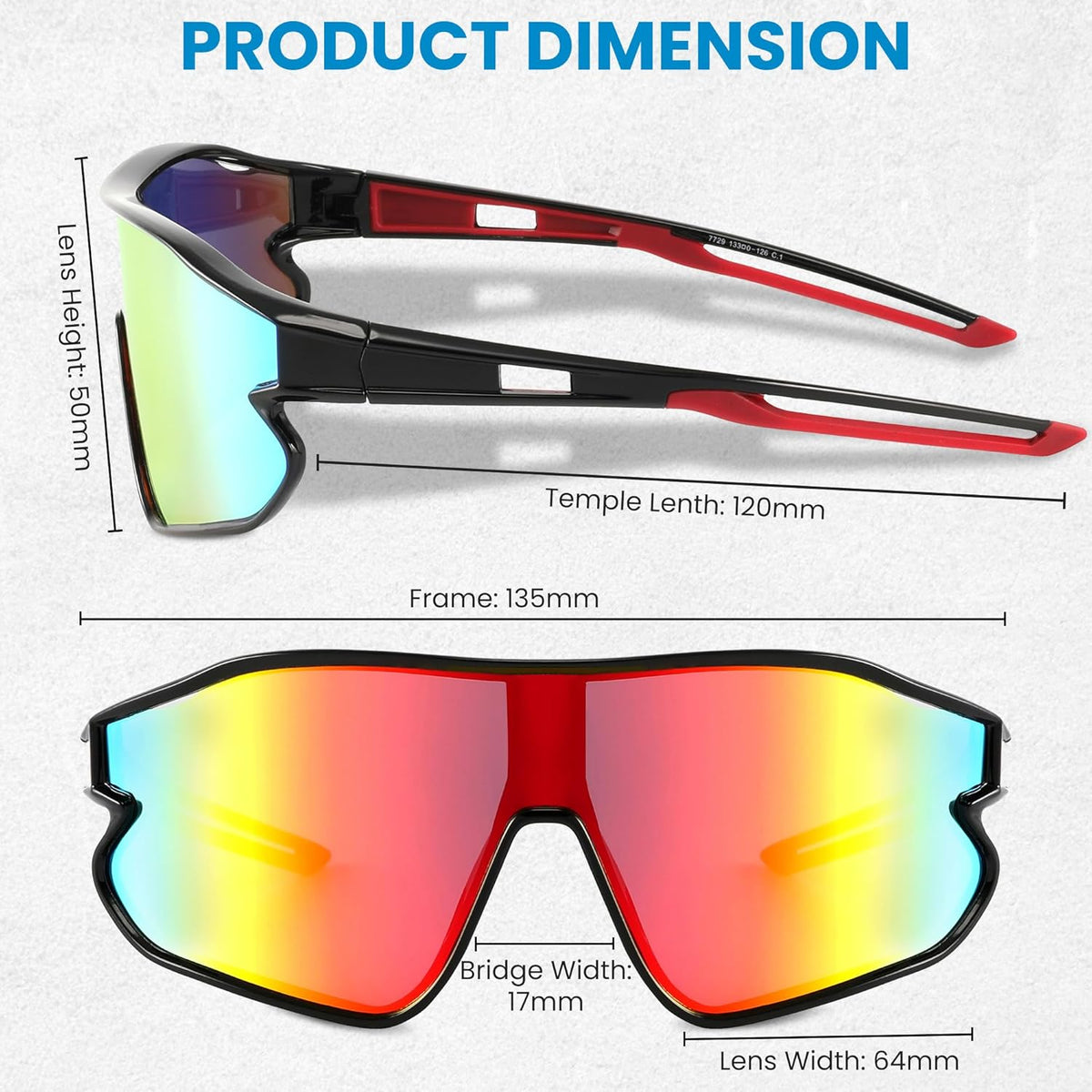 Skiennix Kids Sports Sunglasses - UV400 Protection | Stylish Frames for Boys & Girls
