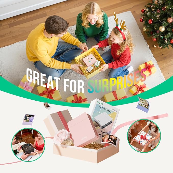 Nelko Photo Printer, 2x3 Portable Wireless Smartphone Printer, PP01 Mini Color