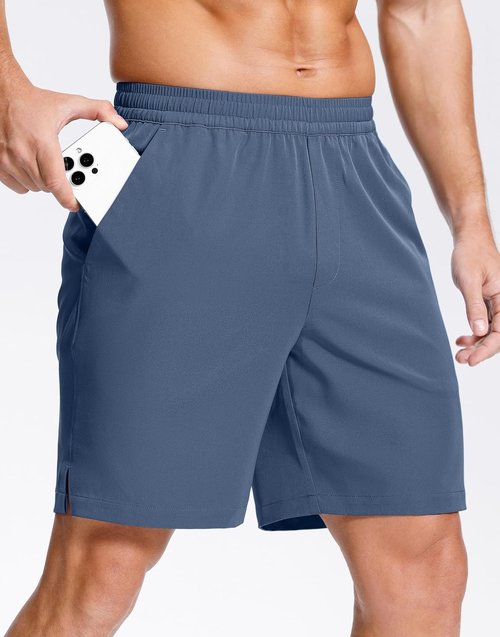 GGJ Men's Athletic Shorts - Lightweight Quick Dry Gym & Running Shorts with 2 Zipper Pockets | 7"/5"/9" Sizes