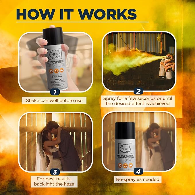 6 Pack Atmosphere Aerosol Haze/Fog Spray