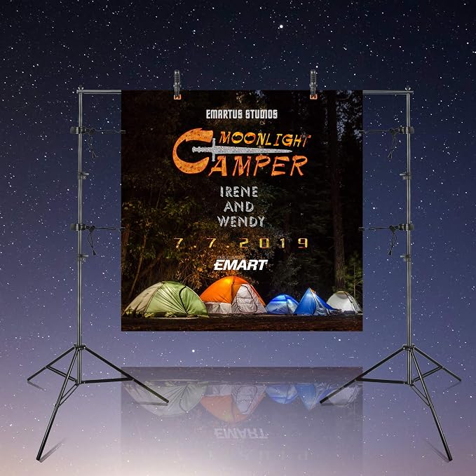 EMART Photography Backdrop Stand, 8 x 8 ft Adjustable Photo Background Holder