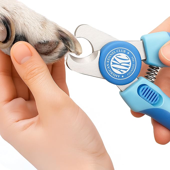 AKC - Dog & Cat Nail Clippers & Filer | Professional Pet Grooming Tool with Stainless Steel Blades | Safety Guard & Easy Grip Handle | Durable & Anti-Slip | Safe for Small, Medium & Large Pets