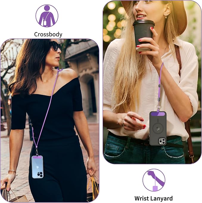 CACOE Phone Lanyard 2 Pcs-1 Pcs Adjustable Neck Strap, Universal Crossbody