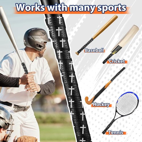 Baseball Bat Grip Tape - 1.5mm Precut, Full Adhesive, Non-Slip Softball & Cricket Bat Wrap