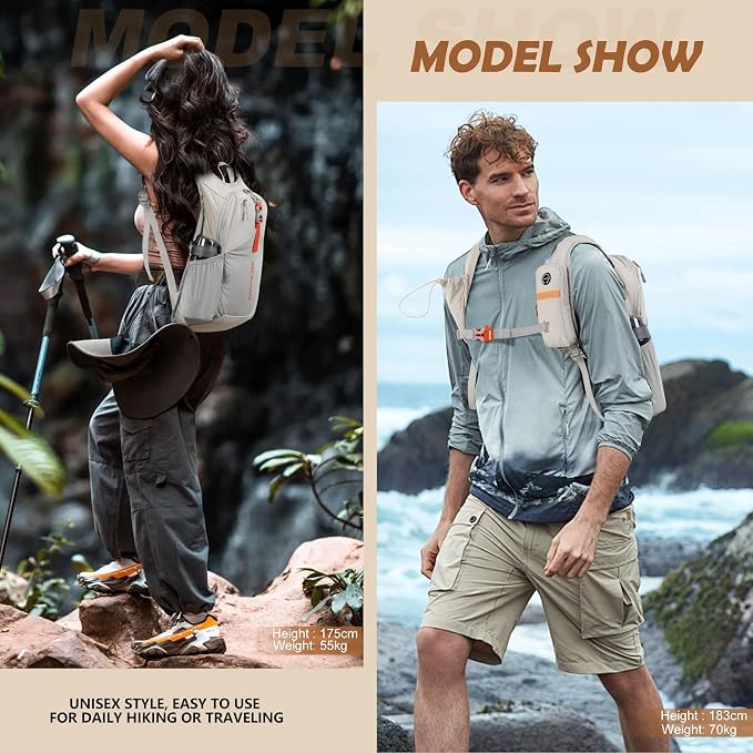 BECOJADDE 15L Small Hiking Backpack