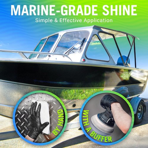 Marine Aluminum Polish - Premium Aluminum Restorer & Brightener for Boats, Pontoons, and Canoes
