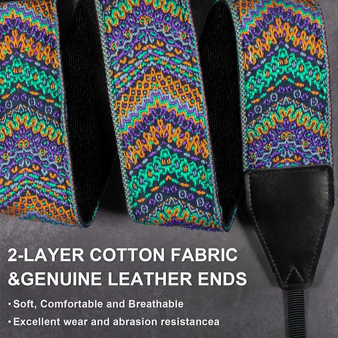 Camera Strap, Jacquard Weave 2" Shoulder Neck Straps