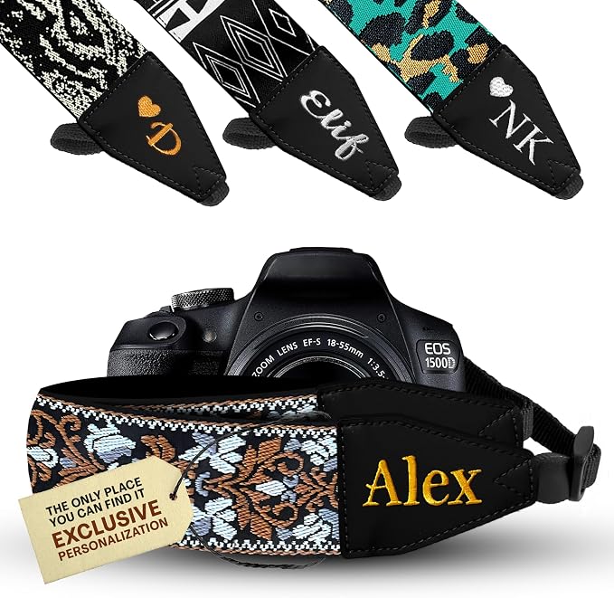 Art Tribute Custom Camera Strap Retro Brown