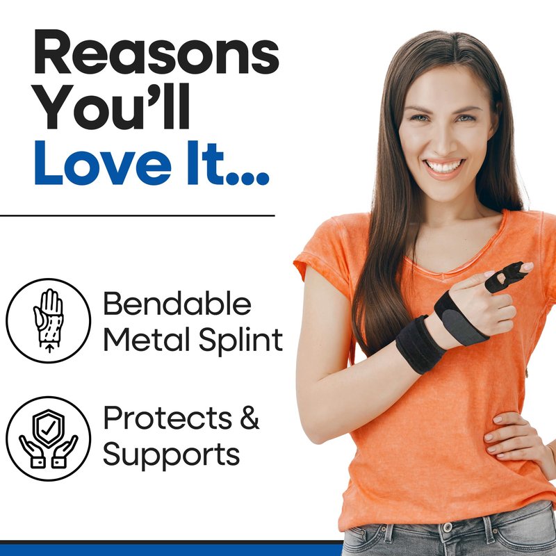 Trigger Finger Splint Middle Finger Brace | Middle Finger Splint For Broken or Fractured Middle Finger, Arthritis, Tendonitis, Tenosyvitis | Mallet Trigger Finger Straightener Immobilizer | S/M
