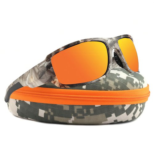 JIANGTUN Camo Polarized Wrap-around Sport Sunglasses for Men Women UV400 Driving Fishing Hunting Sun Glasses