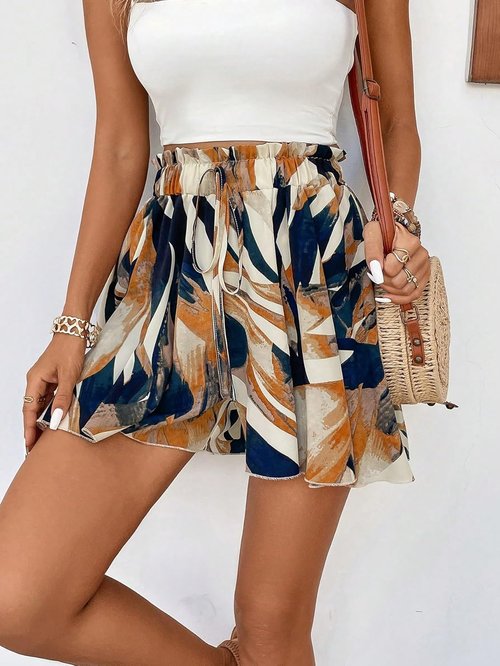 BEAUDRM Women's High-Waisted Flowy Summer Shorts - Casual & Dressy Beach Vacation Wear