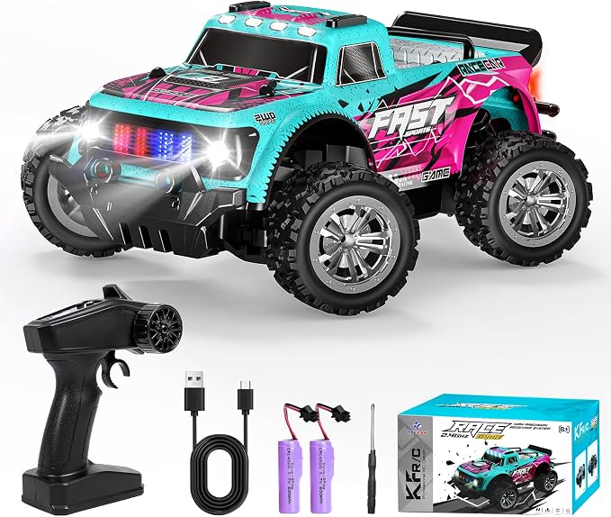 Remote Control Car, 2WD Off-Road RC Cars, 20 KM/H All-Terrain Rc Truck