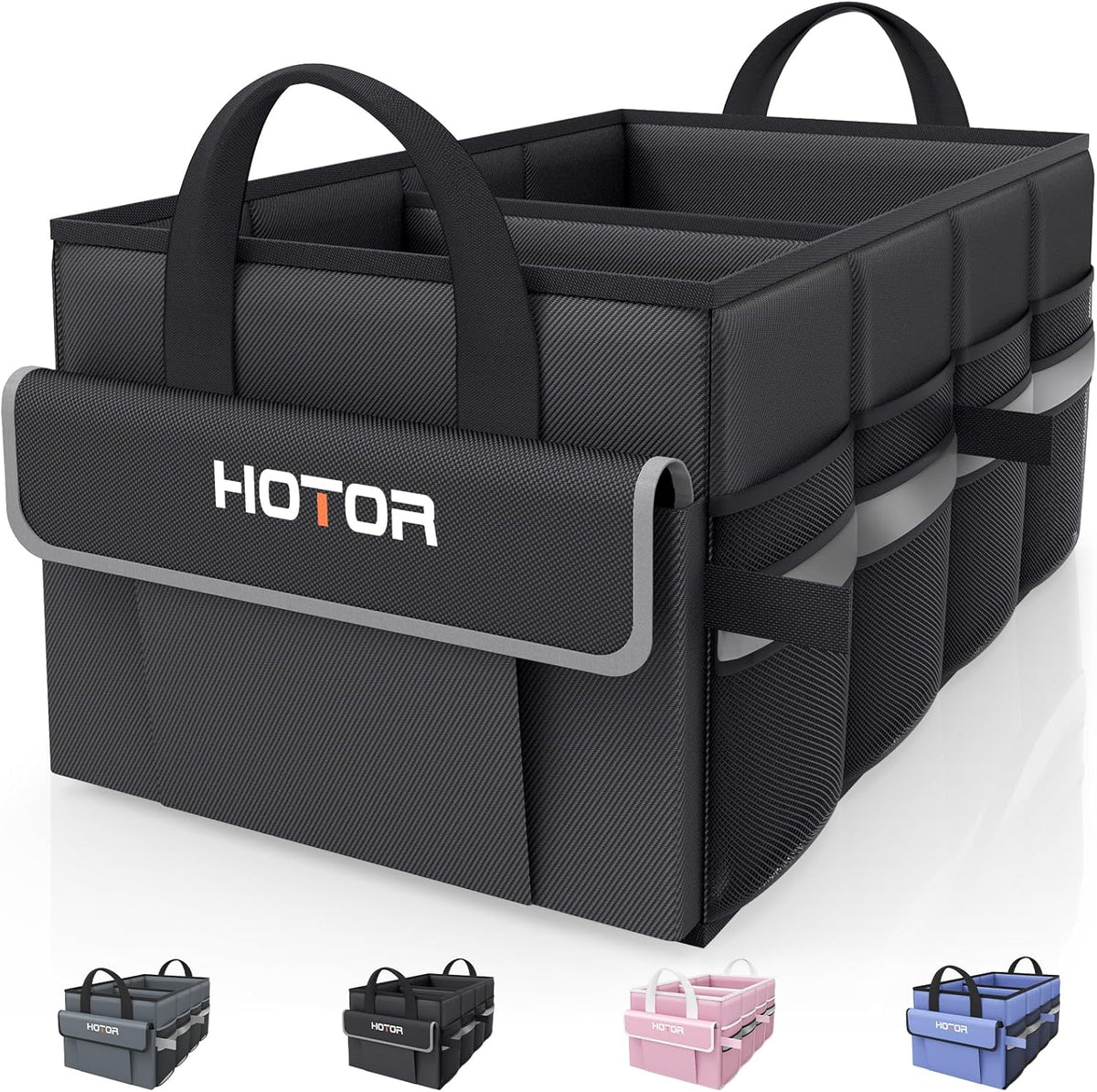 HOTOR Trunk Organizer - Collapsible Car Organizer for SUV, Sedan & Van