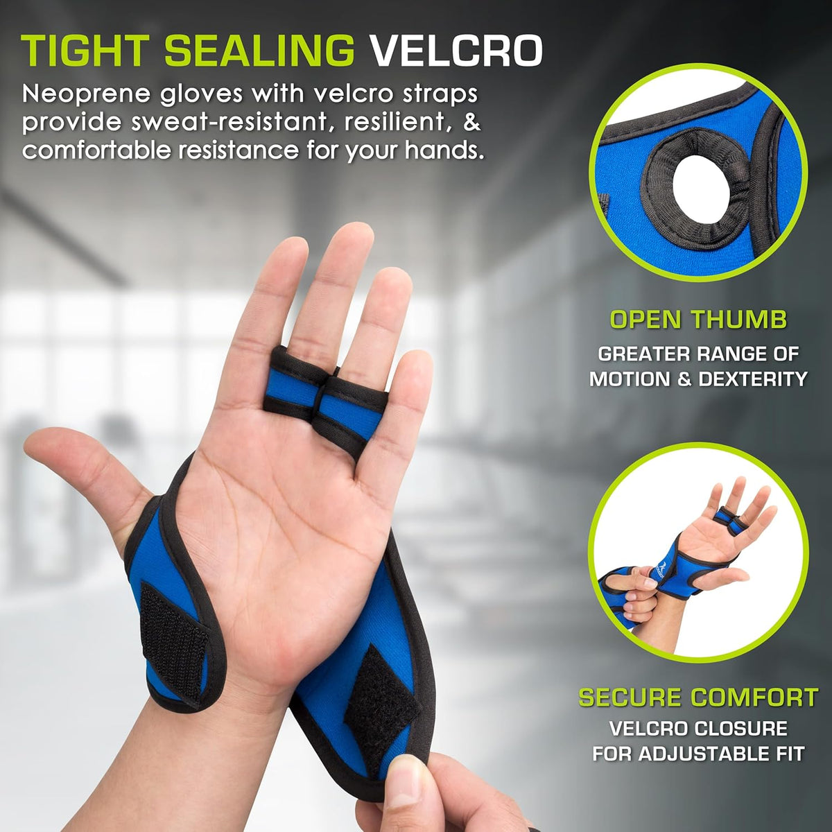 ProsourceFit Weighted Gloves - Heavy Duty 2 lb Neoprene for Sculpting & Aerobics | Pair