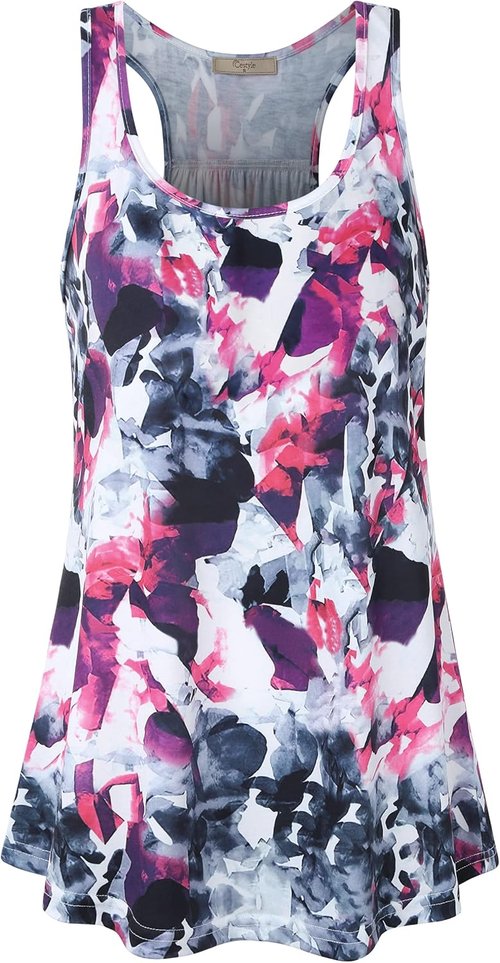 Cestyle Women's Sleeveless Workout Tank Top - Flowy Loose Fit Racerback Design | Perfect for Activewear
