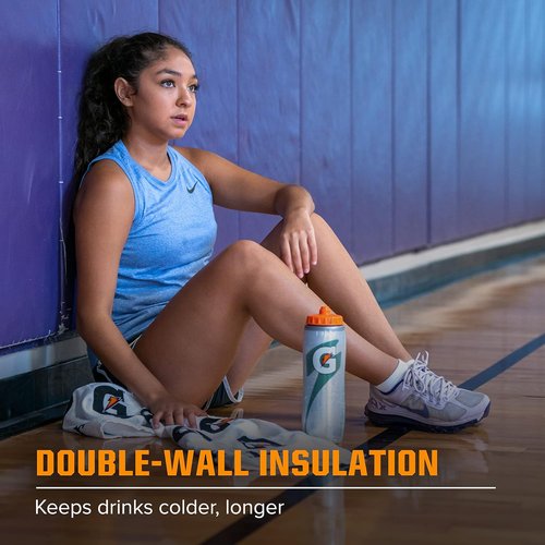 Gatorade Insulated 30oz Squeeze Bottles - Durable Design in Blue and Black Colors
