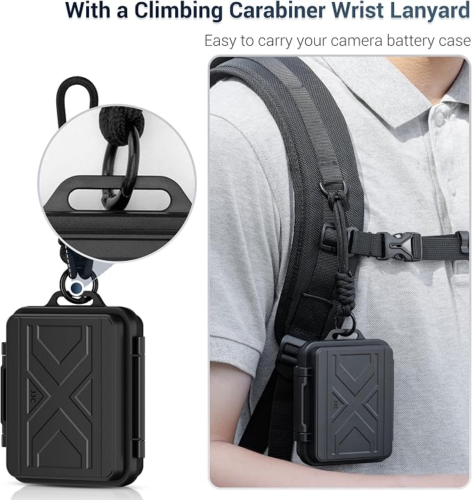 JJC Portable Camera Battery Memory Card Storage Case
