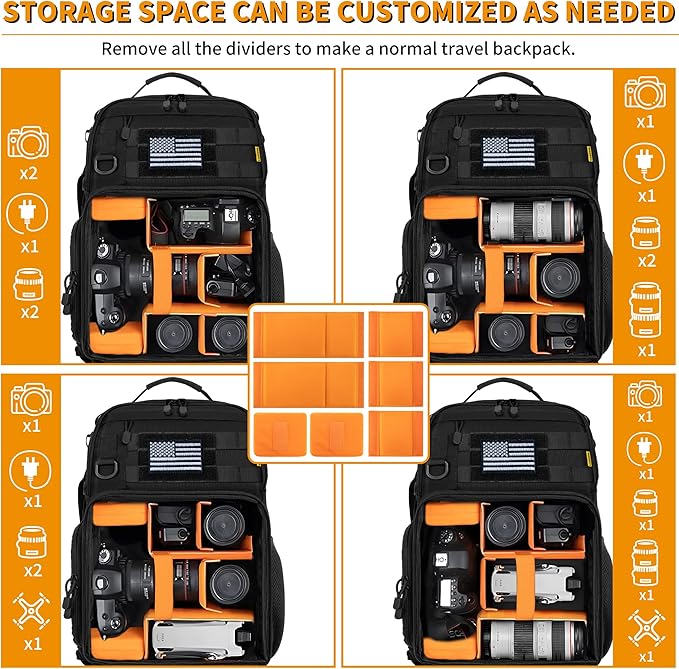 TORIBIO Camera Backpack for DSLR/SLR/Mirrorless Photography Camera,