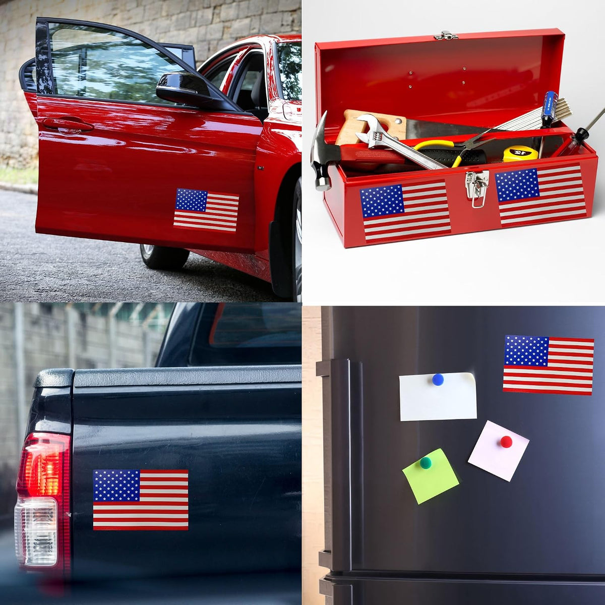 Traditional American Flag Magnet - 5 x 8-1 Pack - Magnetic Flag for Cars and Trucks - Proudly Made in The USA - Super Strong American Flag Decal - Magnetic American Flag