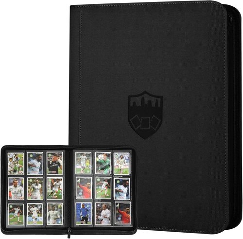 GERMUN Trading Card Binder - 9 Pocket Premium Card Holder for 360 Cards | Double-Sided Album (Black)