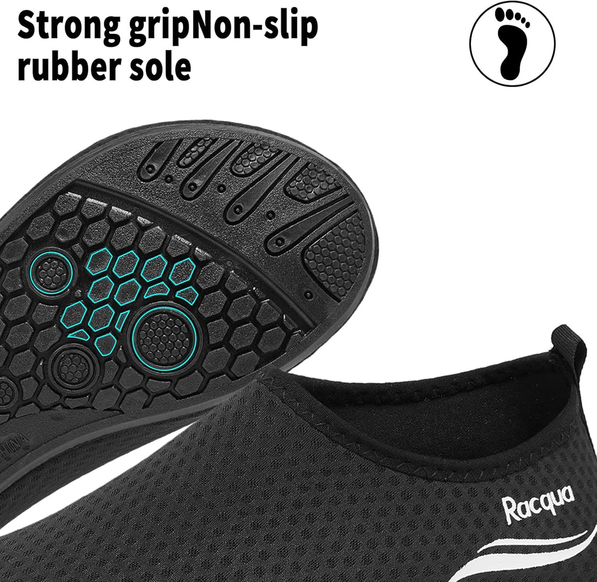 Racqua Water Shoes - Lightweight Aqua Socks for Men & Women | Quick-Drying & Comfortable