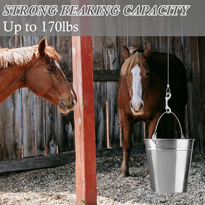 ERKOON 15 Pack Heavy Duty Snap Hooks Double Sided Clips for Hanging Horse Tack Sling Feed Buckets Dog Leash Collar Key Chain Zinc Alloy Metal Snaps Clip (4 Inch)