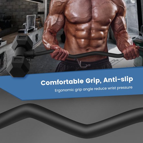 Dumbbell to Barbell Converter, Dumbbell Barbell Converter Bar, Adjustable Weight Bar, Dumbbell Converter for Weightlifting(Straight and EZ Curl)