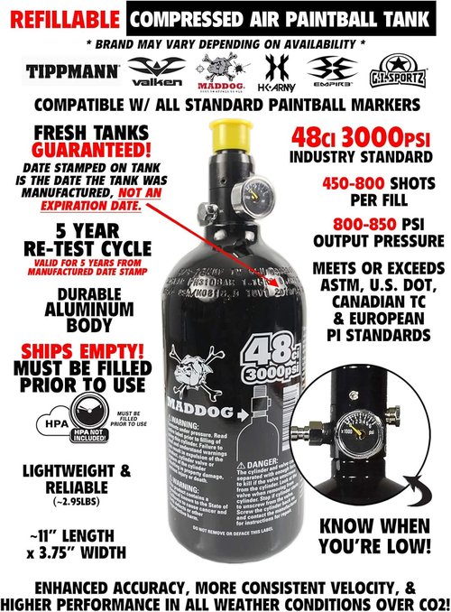 Maddog Tippmann Cronus Tactical Paintball Gun - Complete Starter Kit with Marker, Mask, Tank & More | Silver