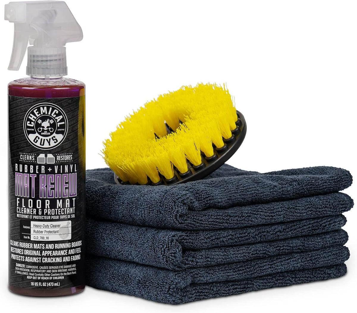 Chemical Guys Rubber and Vinyl Floor Mat Cleaner and Protectant, 32 oz | For cars, trucks, SUVs, and RVs, dry-touch cleaner protectant for rubber and vinyl mats, dissolves and releases dirt and oil