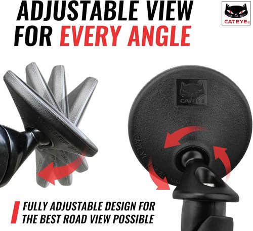 CATEYE BM-45 Bar End Mirror - Ultra Compact, Durable Aluminum Mirror for Road & MTB Bikes