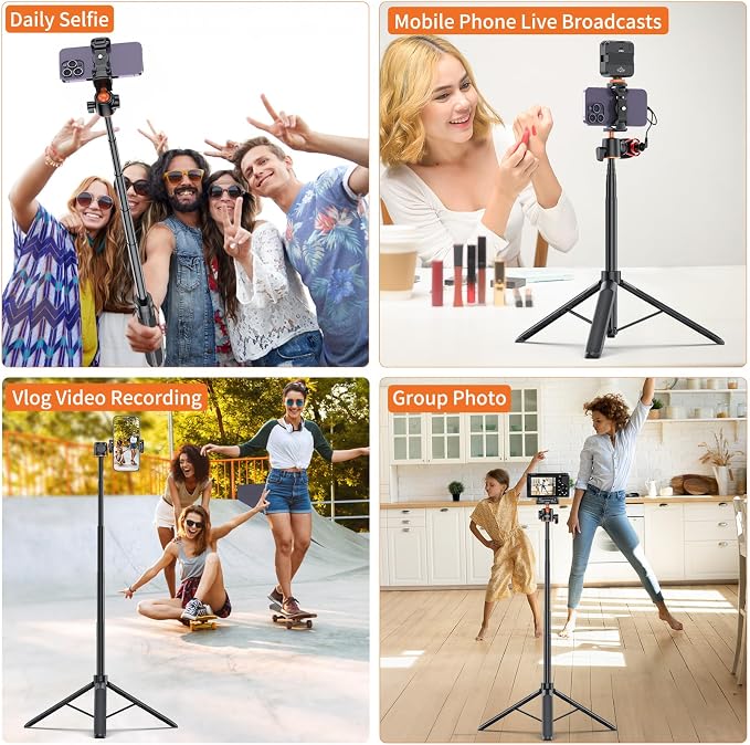 VRIG TP16 Camera Tripod, 5 Levels Adjustment 360° Ball Head Loads Up