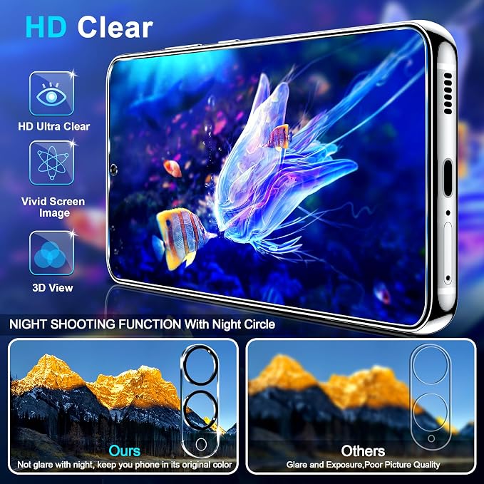 firtstnow 3 Pack for Samsung Galaxy S25 Edge Screen Protector Tempered Glass +