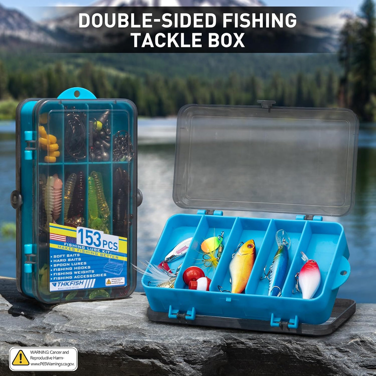 THKFISH Fishing Lures Kit - Complete Bass Fishing Gear with Topwater Baits & Swimbaits | Ideal Gift for Men