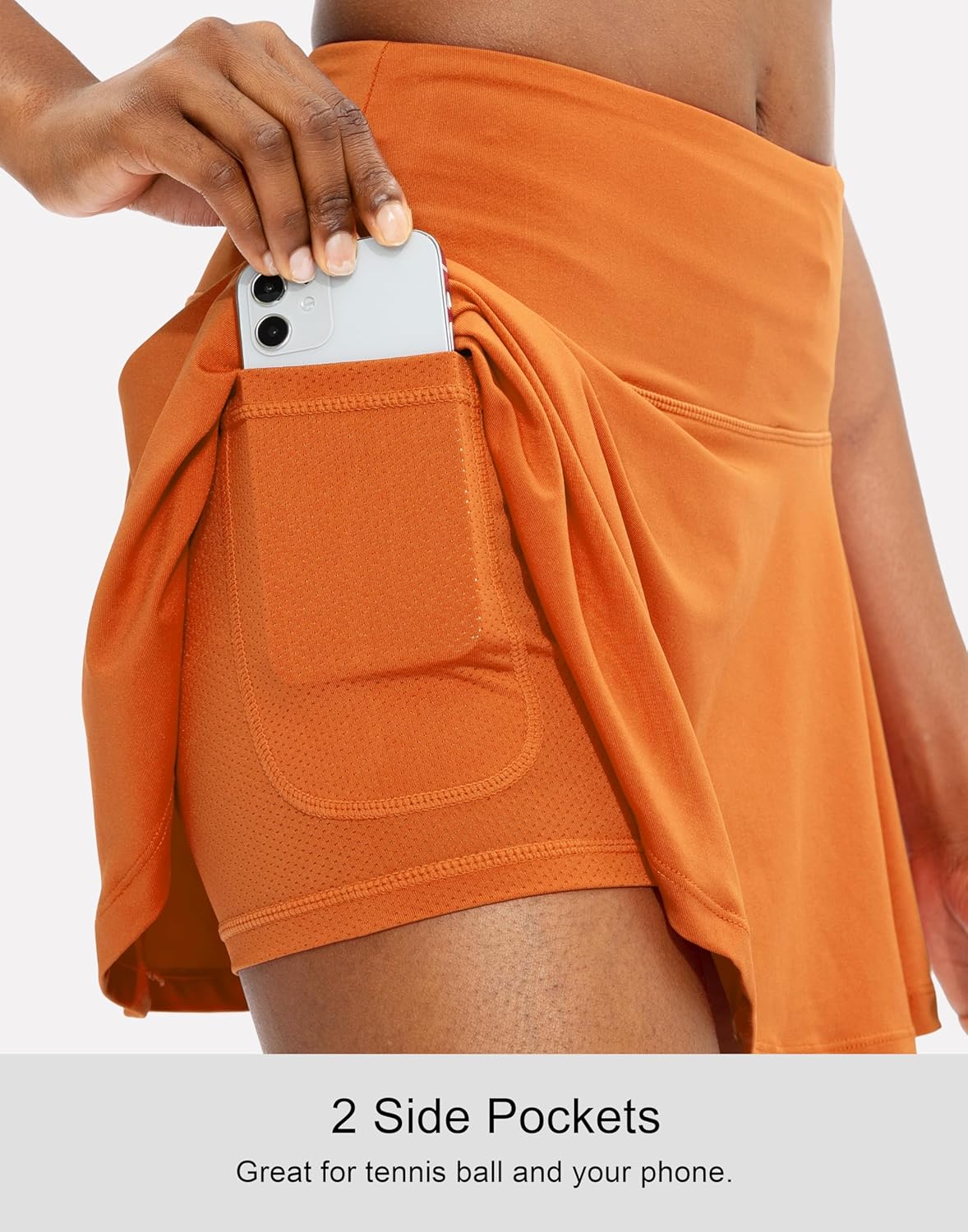 SANTINY Pleated Tennis Skirt - Women's High Waisted Athletic Skorts with 4 Pockets | Ideal for Golf & Running