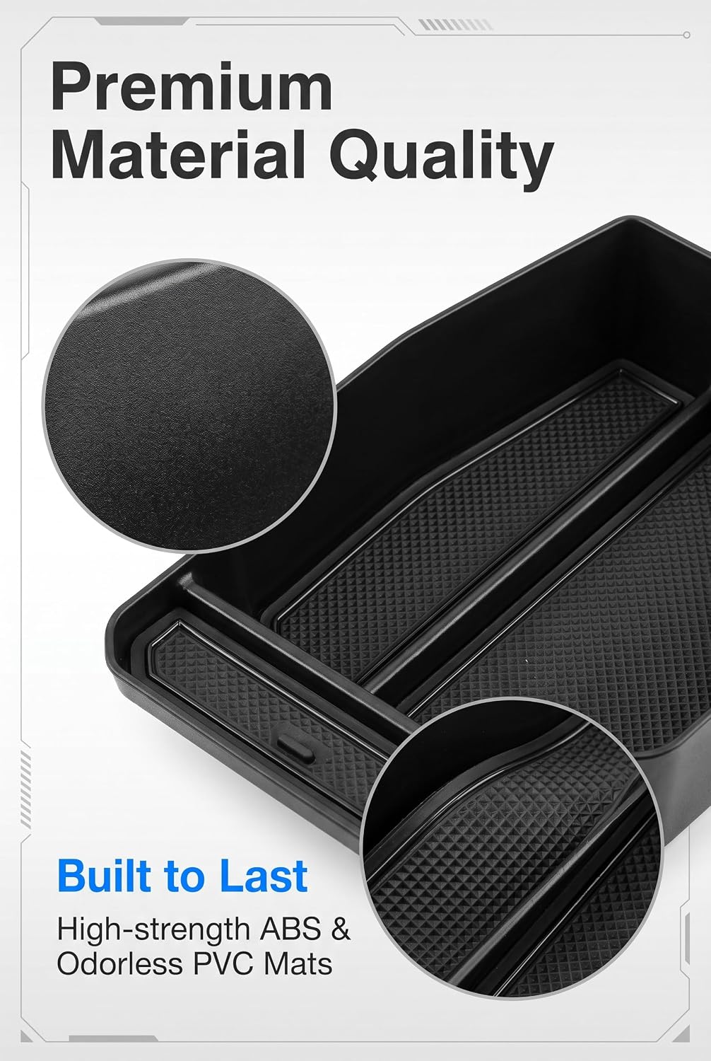 Center Console Organizer, Car Armrest Storage Tray for Daily Items
