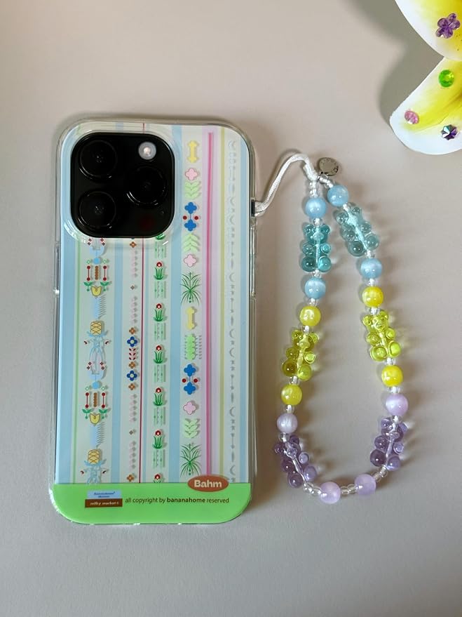 Drawwind Phone Charm Beaded Wristlet Strap Universal Cell Phone Lanyard Cute