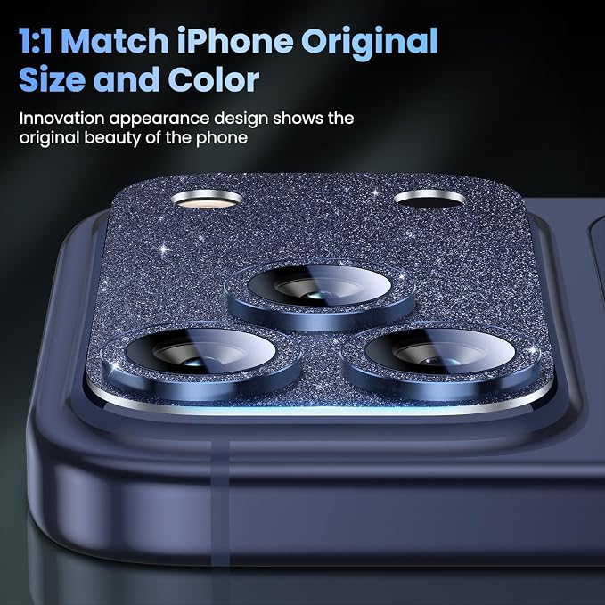 Uyiton Compatible with iPhone 17 Pro Max Camera Lens Protector Bling
