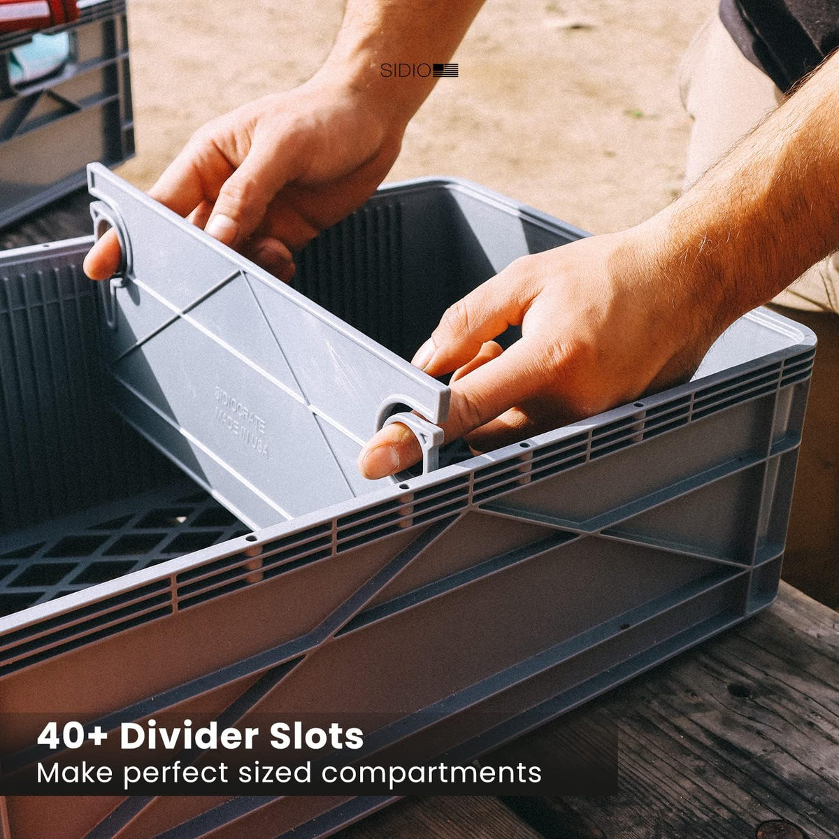SIDIO Pro Pack, HD Stackable Storage Bins with Lids & Dividers, Aircraft