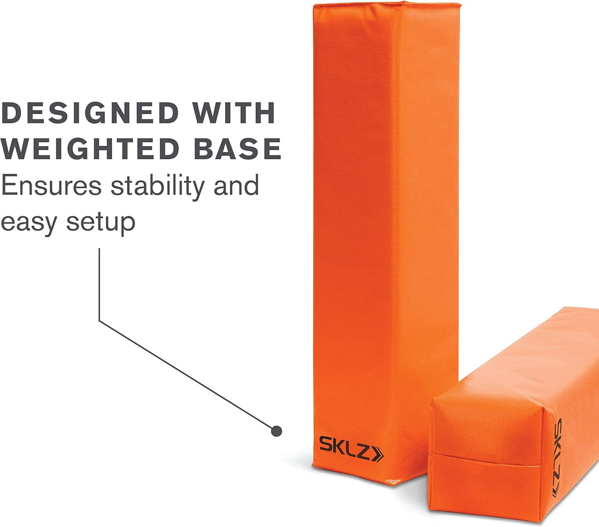 SKLZ Football End Zone Pylons - Durable Orange Markers for Clear Field Boundaries | 1 Pair