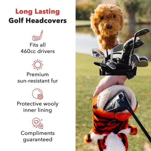 Daphne's Headcovers Pig Driver Headcover | Premium Driver Headcovers | Funny Golf Club Covers | Stylish Protection for Your Clubs | Men's Golf Gear | Driver Headcover for Men and Women