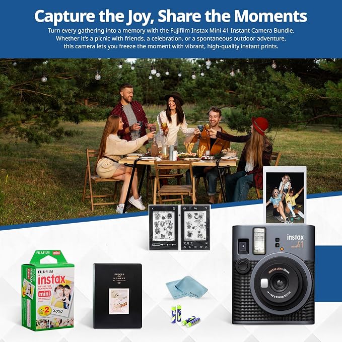 FUJIFILM Mini 41 Instant Film Camera Bundle – Instant Photo Camera
