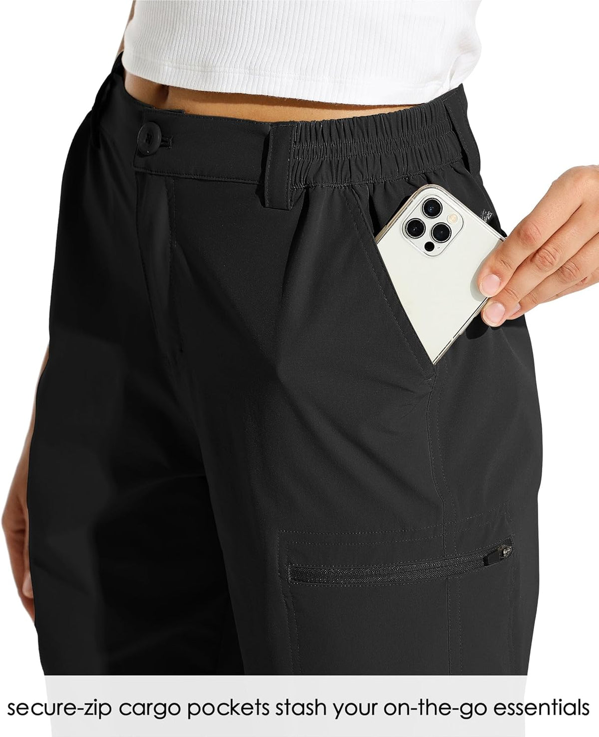 Willit Women's Hiking Cargo Shorts - Quick Dry Stretch Fabric for Summer Adventures | 10" Length